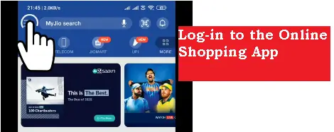 Log-in to Reliance Smart Online Shopping App