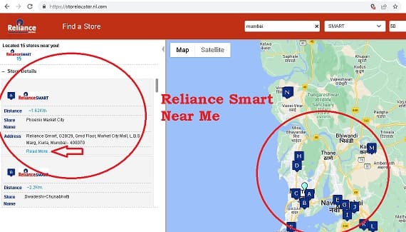 Reliance Smart Store Near Me