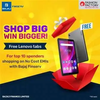 Fashion Factory Free Lenovo Tab Offer