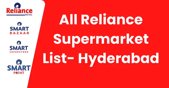 Reliance Supermarket List Hyderabad