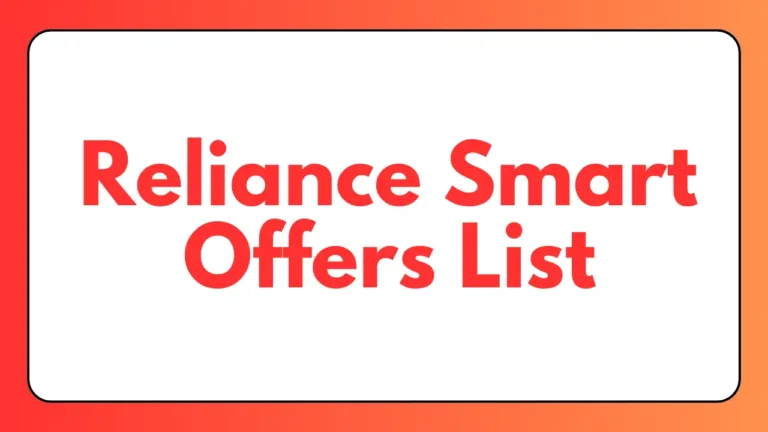 Reliance Smart Offers Details